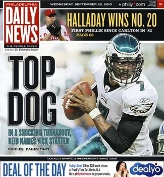 Michael Vick nimitti Philly Daily Newsin 'parhaaksi koiraksi'