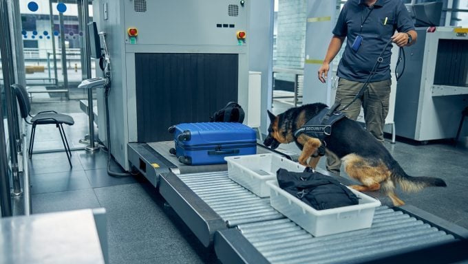  пас који њушка бомбе на аеродрому