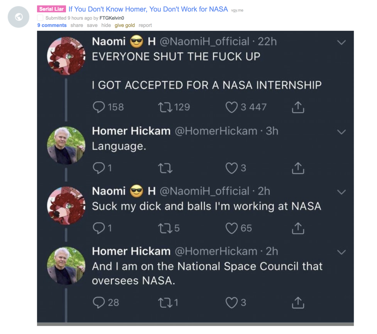 Une femme a été licenciée de la NASA après avoir vu son tweet : suce ma bite et mes couilles, je travaille à la NASA