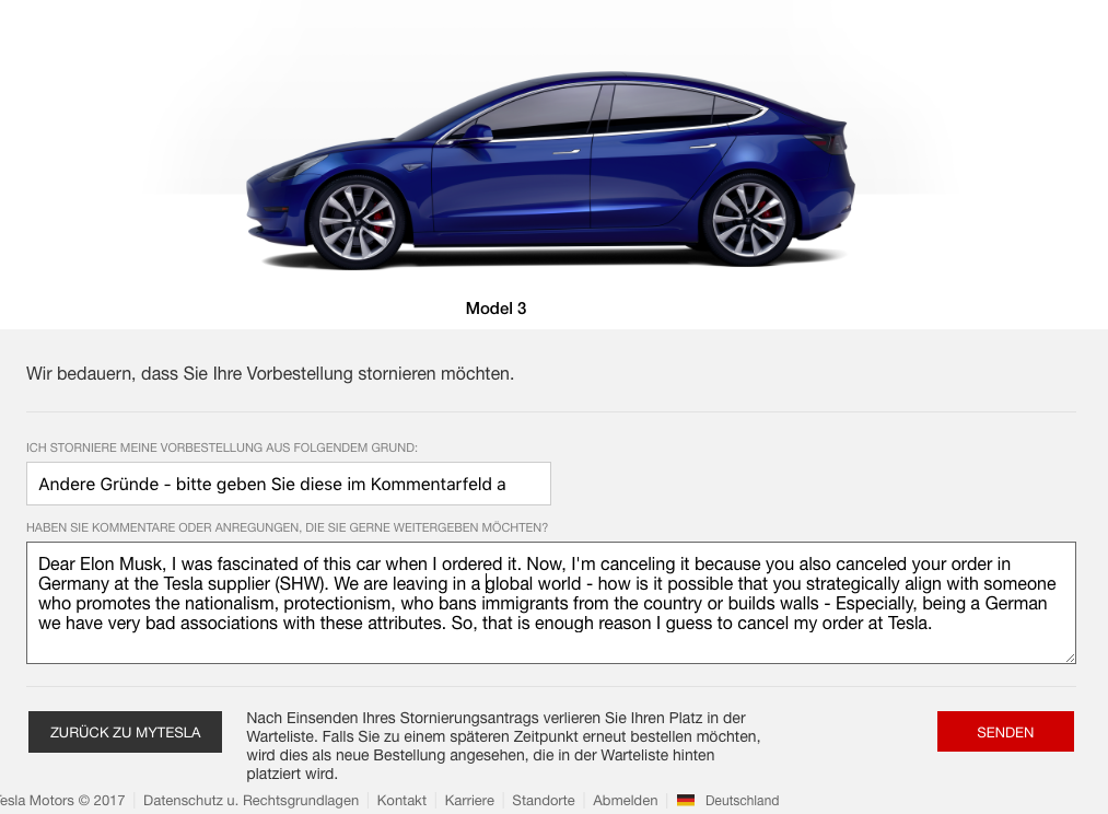 Žmonės atšaukia „Tesla“ užsakymus, nes Elonas Muskas pataria Trumpui